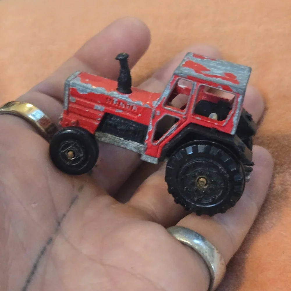 VTG Majorette Tracteur No 208 Red Diecast Farm Tractor Toy Made In France Small